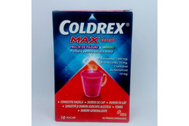 Coldrex Max Grip cu fructe de padure si mentol, 10 plicuri, Omega Pharma 