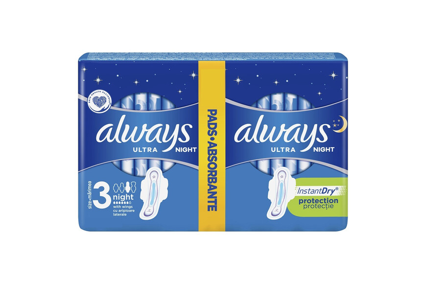 Absorbante Always Ultra Secure Night, 12 bucati