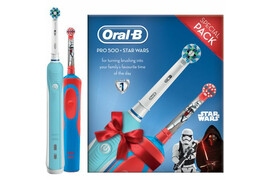 Set Periuta electrica pentru adulti Oral-B Pro 500 & Periuta electrica pentru copii Oral-B Vitality Star Wars