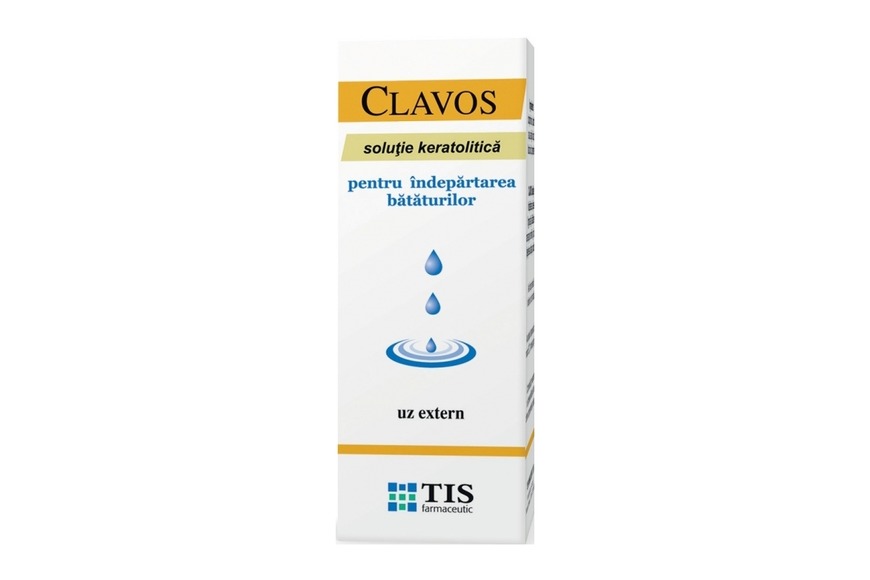 Clavos Solutie Keratolitica - Tis Farmaceutic, 10 ml (Pentru picioare) - coronatravel.ro