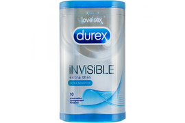 Prezervative invisible extra thin extra sensitive, 10 bucati, Durex 