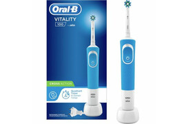 Periuta de dinti electrica Oral-B Vitality D100 Cross Action, 7600 Oscilatii/min, Curatare 2D, 1 program, 2 capate