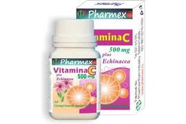 Vitamina C 500mg si echinaceea, 20 comprimate, Pharmex