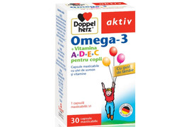 Omega 3+Vitamina A+D+E+C copii, 30 capsule, Quiesser Pharma