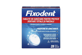 Tablete de curatare pentru proteze dentare Fixodent, 28 tablete, P&G