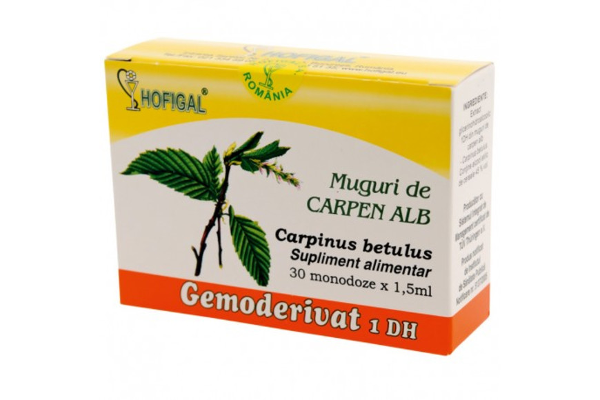 Gemoderivat muguri de Carpen Alb 30 monodoze x1.5ml, Hofigal