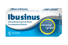 Ibusinus 200 mg/30 mg, 10 comprimate, Solacium Pharma