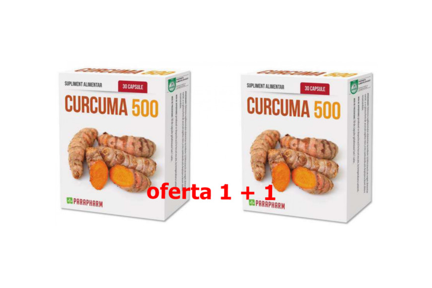 Curcuma 500mg Oferta 30+30 capsule, Parafarm