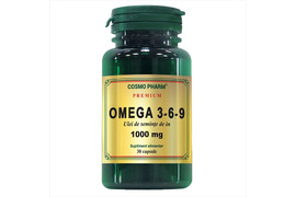 OMEGA 3-6-9 ULEI DE SEMINTE DE IN 1000 mg 30 capsule, Cosmopharm