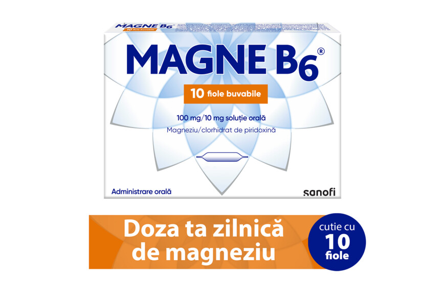 Magne B6, 100 mg/10 mg, 10 fiole, Sanofi