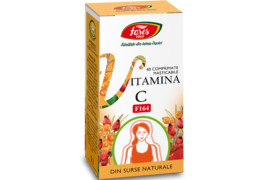 Vitamina C naturală F164, 60comprimate masticabile, Fares