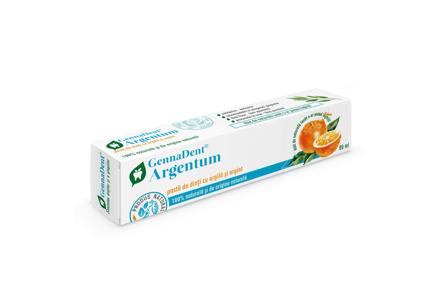 Pasta de dinti GennaDent Argentum 80 ml, Vivanatura