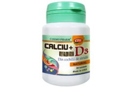 Cosmopharm Calciu + Vitamina D3, 30 tablete