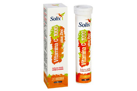 Solix Vitamina C 1000mg Cu Zinc 20 comprimate Effervescente, Health Advisors