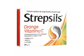 Strepsils Orange Vitamina C 24 comprimate, Reckitt Benckiser Healthcare
