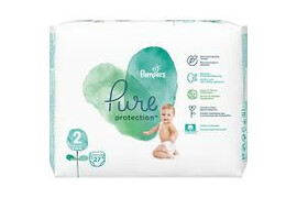 Scutece PAMPERS Pure Protection nr 2, Unisex, 4-8 kg, 27 buc