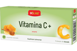 Vitamina C cu propolis 20 comprimate, Biofarm