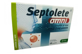 Septolete Omni Lamaie Si Soc 3 Mg/1 Mg, 16 Comprimate, Krka
