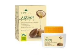 Crema restructuranta de noapte cu ulei de argan bio si extract bio de aloe vera, 50 ml,Cosmetic Plant
