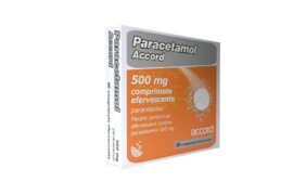 Paracetamol 500mg,  20 comprimate Effervescente ,Accord