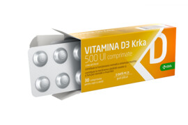 Vitamina D3 500ui Krka, 30 comprimante