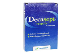 Decasept propolis, 20 comprimate, Amniocen 