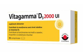 Vitagamma D3 2000ui, 50 Comprimate, Worwag Pharma
