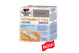 Vitamina C + Zinc Depot, 750mg, 20 Plicuri, Quiesser
