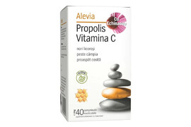 Propolis Vitamina C cu Echinacea si Stevie, 40 comprimate, Alevia