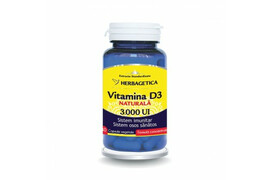 Vitamina D3 3000 UI, 60 capsule, Herbagetica