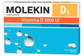Molekin D3 3000 Ui, 30 Comprimate, Zdrovit