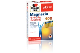 Magneziu 400 +B1+B12+Acid folic, 30 comprimate, Doppelherz