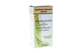 Drojdie de bere cu Alfalfa si Siliciu Organic, 60 comprimate masticabile,Hofigal