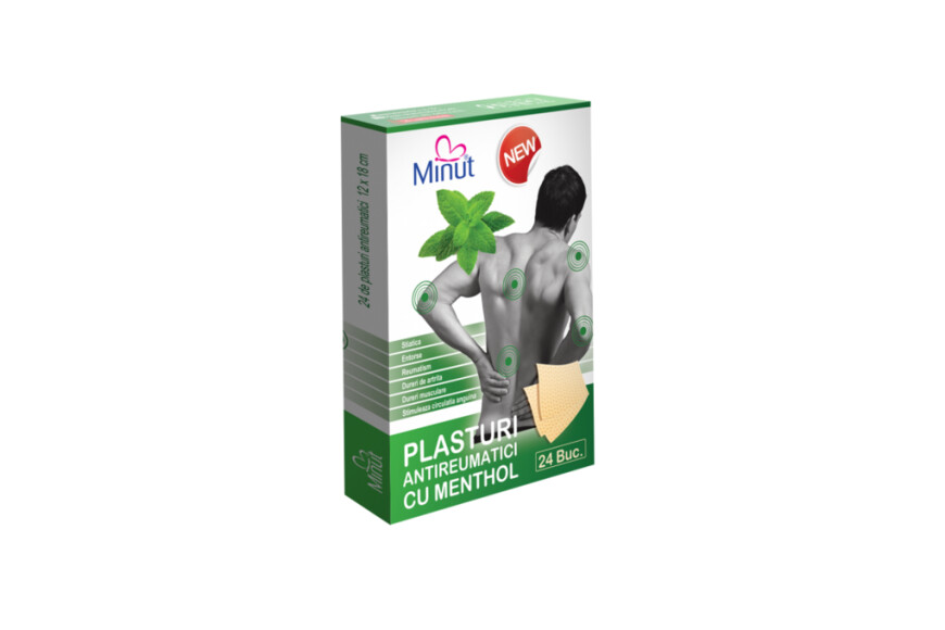 Plasturi Antireumatici Cu Menthol, 12cmx18cm, Win Win