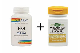 Msm 90cps Oferta + Vitamina D3 30cp Adulti, Secom