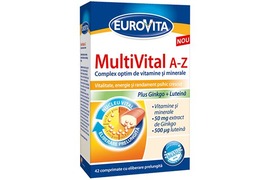 Eurovita Multivital A-Z Plus Ginkgo+Luteina, 42 comprimate, Glaxo Smithkline Gsk