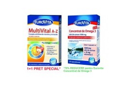 Eurovita Multivital A-Z Omega 3 ,Oferta  1 + 1, 72 comprimate, Omega Pharma