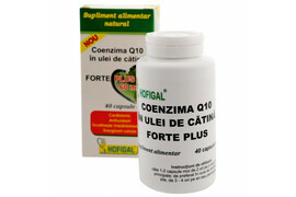 Coenzima Q10 în ulei de cătină Forte Plus 60mg, 40 capsule, Hofigal