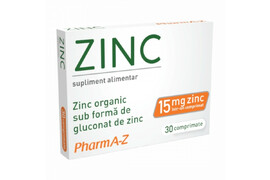 Zinc 15 mg, 30 comprimate, PharmA-Z