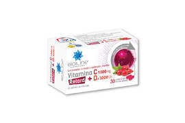 Vitamina C 1500 mg cu D3 3000 UI Retard, 30 comprimate filmate, Helcor