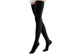 Ciorapi medicinali compresivi Alina, model peste genunchi, culoare negru, marimea XL