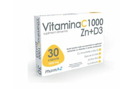 Vitamina C 1000mg+ Zn+ D3+ Mg. 30 Comprimate,  Pharma-z