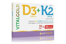Vitamina D3+ K2 Vital Gold ,40 comprimate, Pharma-z