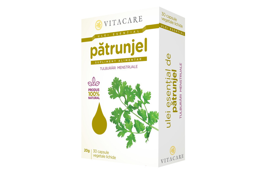 Ulei esențial de Pătrunjel, 30 capsule, Vitacare