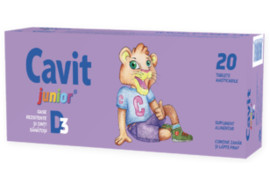 Cavit Junior D3, 20 tablete masticabile, Biofarm