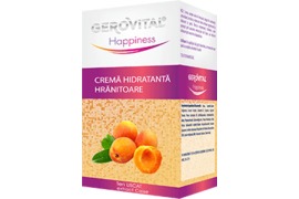 Crema hidratanta hranitoare cu extract de caise Gerovital Happiness, 30 ml, Farmec