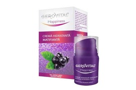Crema hidratanta matifianta cu extract de afine Gerovital Happiness, 30 ml, Farmec