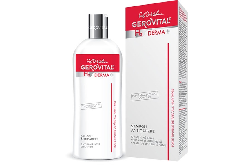 Sampon anticadere Gerovital H3 Derma+, 200 ml, Farmec 