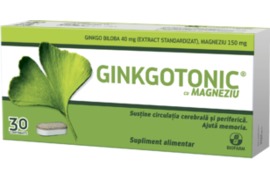 Ginkgotonic cu Magneziu, 30 comprimate, Biofarm 