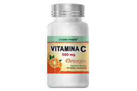 Vitamina C 500mg Orange, 30 tablete masticabile, Cosmopharm